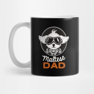 Maltese Dad Vintage Dog Owner Retro Dog Father Mug